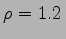 $\rho=1.2 \>10^{-9}$