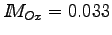 $I \kern-4.5pt M_{Ox} = 0.033$