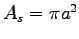 $A_s=\pi a^2$