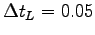$\Delta t_L=0.05$