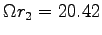$\Omega r_2=20.42$