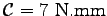 ${\cal C} = 7 \mbox{ N.mm}$